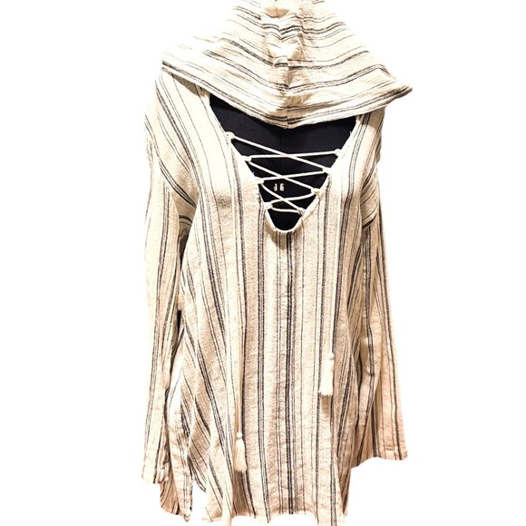 Billabong Grey Stripe Tunic/Coverup M - Picture 2 of 13